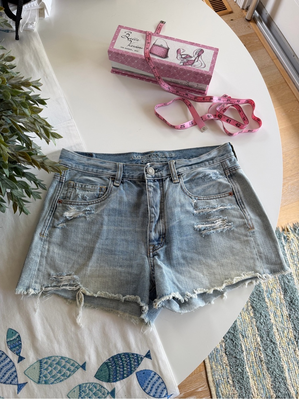Vintage Distressed Denim Cutoff Shorts